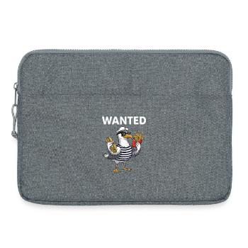 Gesuchte Möwe Mit Pommes Und Fischbrötchen - Laptoptasche 15" - Grau meliert - Vorne