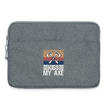 Don de la hache de bûcheron coupe le bois - Sacoche pour ordinateur portable 15 pouces - gris chiné - Devant
