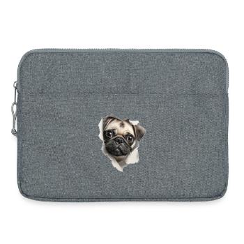 Mops - Laptoptasche 15" - Grau meliert - Vorne