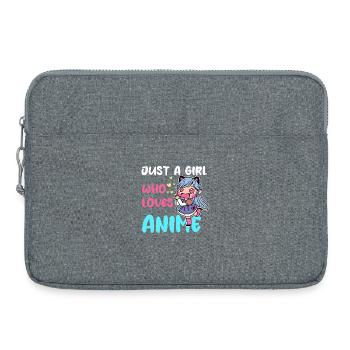 Girl Loves Anime Chibi - Laptop bag 15" - heather grey - Front