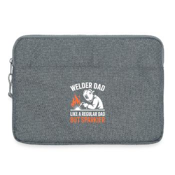 Soudeur qui dit profession, drôle de cadeau de soudeur, - Sacoche pour ordinateur portable 15 pouces - gris chiné - Devant