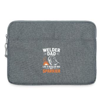Soudeur qui dit profession, drôle de cadeau de soudeur, - Sacoche pour ordinateur portable 15 pouces - gris chiné - Devant
