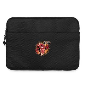  Muskulöses Steak Bodybuilding Lustiges Fitness - Laptoptasche 15" - Schwarz - Vorne