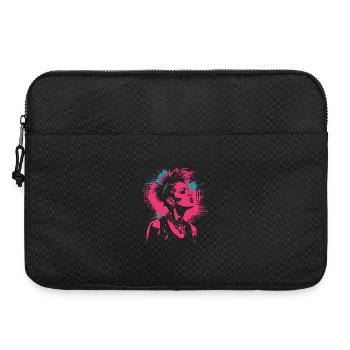 Portrait Pop Art punk dans le style de rue - Sacoche pour ordinateur portable 15 pouces - noir - Devant