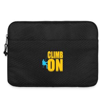 Climb On Rock Climbing Silhouette Sports Design - Laptoptasche 15" - Schwarz - Vorne