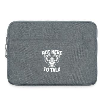 Bodybuilding Spruch Lustiges Gewichtheben Geschenk - Laptoptasche 15" - Grau meliert - Vorne