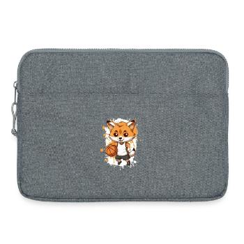Basketball Fuchs Comic - Laptoptasche 15" - Grau meliert - Vorne