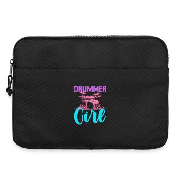Drummer Girl Neon Pastel - Laptoptasche 15" - Schwarz - Vorne