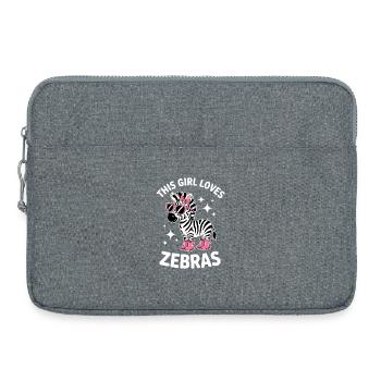 Zebra Spruch Lustiges Zebra Geschenk - Laptoptasche 15" - Grau meliert - Vorne
