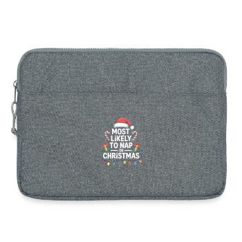 Le plus susceptible de faire une sieste à Noël - Sacoche pour ordinateur portable 15 pouces - gris chiné - Devant