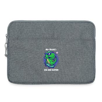Mir reicht's ich geh Skaten - Dino Skateboard - Laptoptasche 15" - Grau meliert - Vorne