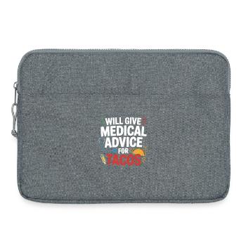 Medizinischer Rat für Tacos - Laptoptasche 15" - Grau meliert - Vorne