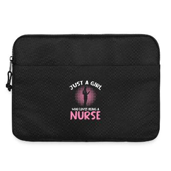 Juste une infirmière – Demi-teinte rose - Sacoche pour ordinateur portable 15 pouces - noir - Devant