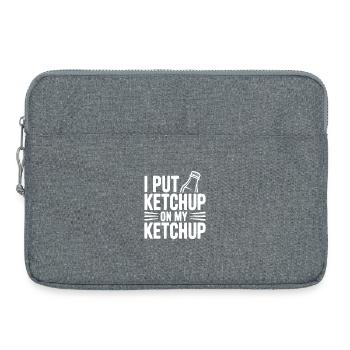 I Put Ketchup on My Ketchup - Laptop bag 15" - heather grey - Front