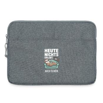Sloth Motif – Nothing Experienced Today - Laptop bag 15" - heather grey - Front