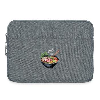 Ramen-Bowl mit Lamm und Limette - Laptoptasche 15" - Grau meliert - Vorne