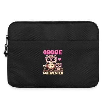 Grande sœur Hiboux Bébé aîné Frères et sœurs - Sacoche pour ordinateur portable 15 pouces - noir - Devant