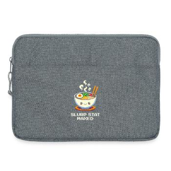 Siroter Max | Humour de nerd de ramen - Sacoche pour ordinateur portable 15 pouces - gris chiné - Devant