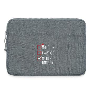 Weihnachtsmann Weihnachtszeit Unartig Weihnachts - Laptoptasche 15" - Grau meliert - Vorne