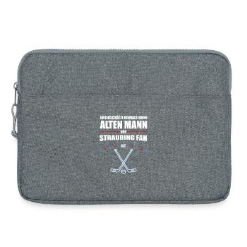 Alter Mann - Straubing Eishockey Fan | Retro - Laptoptasche 15" - Grau meliert - Vorne