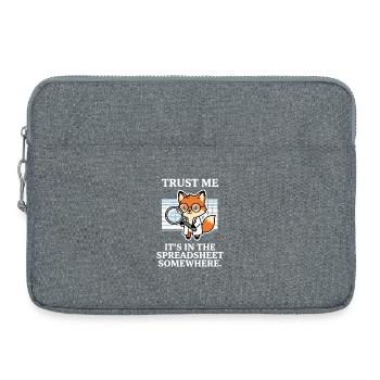 Trust Me It’s In The Spreadsheet Somewhere Fox - Laptop bag 15" - heather grey - Front
