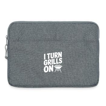 J'allume les grils - Sacoche pour ordinateur portable 15 pouces - gris chiné - Devant
