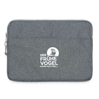 Le lève-tôt me fait ! - Sacoche pour ordinateur portable 15 pouces - gris chiné - Devant