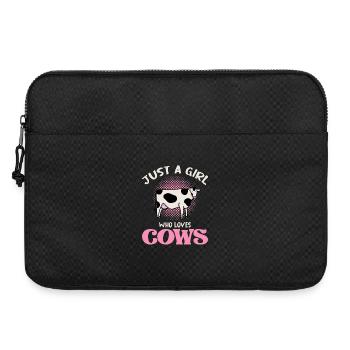 Juste une fille qui aime les vaches - Sacoche pour ordinateur portable 15 pouces - noir - Devant