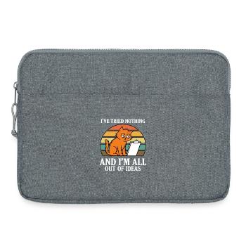 Tried Nothing Out Of Ideas Retro Cat Meme - Laptop bag 15" - heather grey - Front