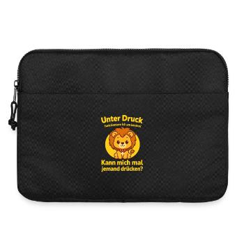 lustiger spruch löwe, unter druck funktioniere ich - Laptoptasche 15" - Schwarz - Vorne
