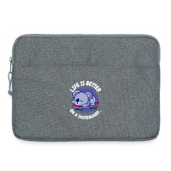 Koala Skateboard: Life Is Better - Laptoptasche 15" - Grau meliert - Vorne