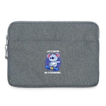 Koala Skateboard Life Is Better - Laptoptasche 15" - Grau meliert - Vorne
