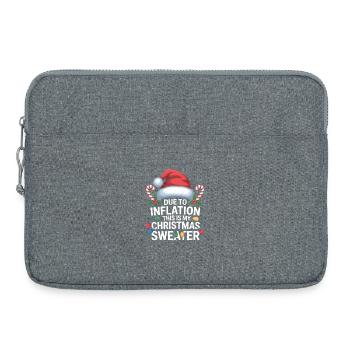 Inflation Weihnachtspullover-Humor - Laptoptasche 15" - Grau meliert - Vorne