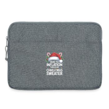 Inflation Weihnachtspullover Wortspiel - Laptoptasche 15" - Grau meliert - Vorne