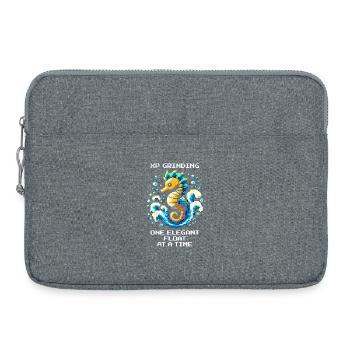 XP-Grind: elegant treiben lassen | Seepferdchen - Laptoptasche 15" - Grau meliert - Vorne