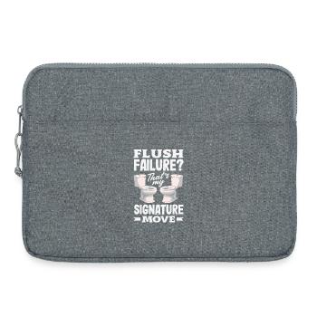 Maître du bouchon des toilettes Drôle - Sacoche pour ordinateur portable 15 pouces - gris chiné - Devant