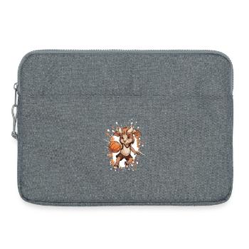 Dribble de chèvre au basket - Sacoche pour ordinateur portable 15 pouces - gris chiné - Devant