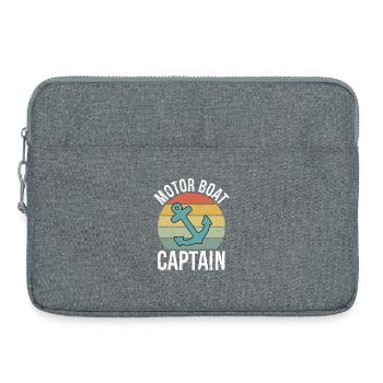 Motor Boat Captain Funny Pontoon Boating Motor - Laptoptasche 15" - Grau meliert - Vorne