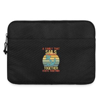 a family that sails together stays together Sail - Laptoptasche 15" - Schwarz - Vorne