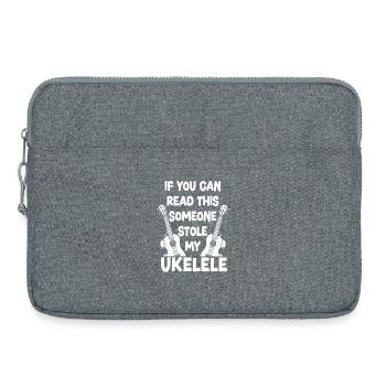Ukulélé hawaïen ukélé si vous le pouvez - Sacoche pour ordinateur portable 15 pouces - gris chiné - Devant