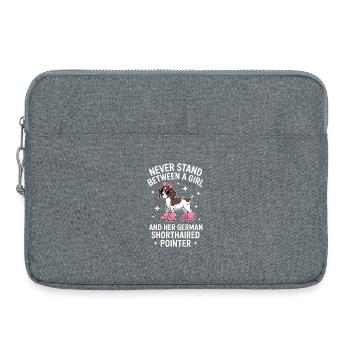 Dictons allemands à poils courts cadeau allemand - Sacoche pour ordinateur portable 15 pouces - gris chiné - Devant