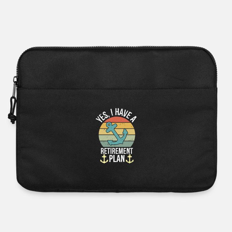 Plain Sailing Boat Retirement Plan Gift - Laptop bag 15" - black