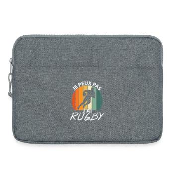 Je peux pas J'ai Rugby - Sacoche pour ordinateur portable 15 pouces - gris chiné - Devant