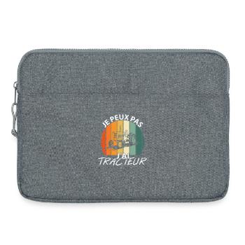 Je Peux Pas J'ai Tracteur - Sacoche pour ordinateur portable 15 pouces - gris chiné - Devant