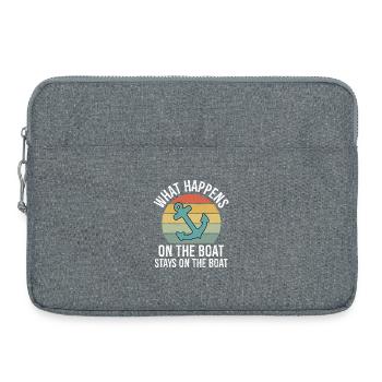 What Happens On The Boat Stays On The Boat - Laptoptasche 15" - Grau meliert - Vorne