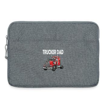 Lkw-Papa Trucker Design - Laptoptasche 15" - Grau meliert - Vorne