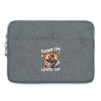 Joueur Drôle de Capybara - Sacoche pour ordinateur portable 15 pouces - gris chiné - Devant