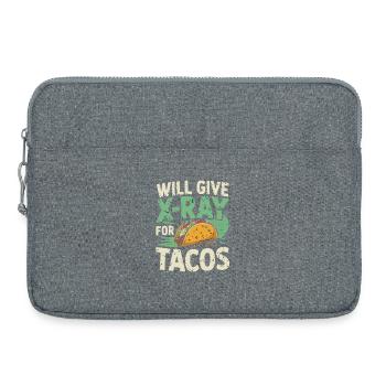 Humour de tacos aux rayons X - Sacoche pour ordinateur portable 15 pouces - gris chiné - Devant