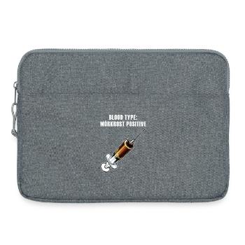 Mörkrost Blood Type - Laptoptasche 15" - Grau meliert - Vorne