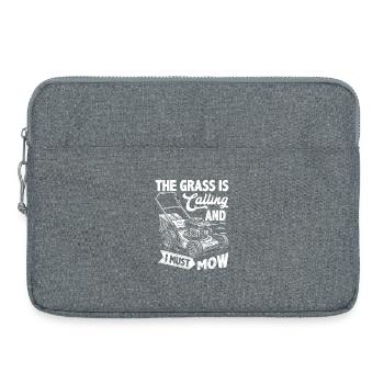 L’herbe m’appelle et je dois tondre - Sacoche pour ordinateur portable 15 pouces - gris chiné - Devant